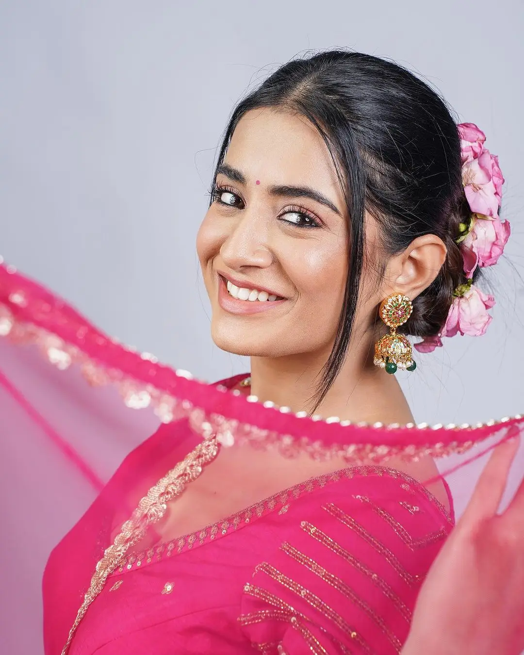 Tollywood Actress Rashi Singh in Pink Lehenga Choli